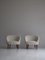 Danish White Brown Lounge Chairs by Illums Bolighus, 1950s, Set of 2 4