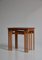 Tavolini ad incastro in teak e quercia di Svend Aage Madsen, Danimarca, anni '50, set di 3, Immagine 4