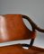 Set of Modern Danish Lounge Chairs Manilla in Stained Bamboo and Saddle Leather, 1960s 10