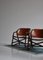 Moderne dänische Manilla Sessel aus gebeiztem Bambus & Sattelleder, 1960er, 2er Set 4