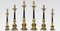 Graduated Ecclesiastical Table Lamps, Set of 6 1