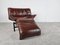 Vintage Leather Veranda Lounge Chair by Vico Magistretti for Cassina, 1980s 3