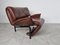Vintage Leather Veranda Lounge Chair by Vico Magistretti for Cassina, 1980s 9