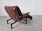 Vintage Leather Veranda Lounge Chair by Vico Magistretti for Cassina, 1980s 8