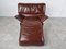 Vintage Leather Veranda Lounge Chair by Vico Magistretti for Cassina, 1980s 4