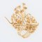 Broche Bouquet en Or Rose 18 Carats et Diamants, France, 1960s 4