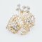 Broche Bouquet en Or Rose 18 Carats et Diamants, France, 1960s 7