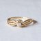Vintage 18 Karat Gold mit Imitation Diamant Stein Ring, 1960er 1