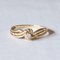 Vintage 18k Gold with Imitation Diamond Stone Ring, 1960s, Image 1