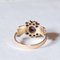 Vintage 18k Gold Ring with Amethyst and White Glass Paste, 1940s 9