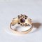 Vintage 18k Gold Ring with Amethyst and White Glass Paste, 1940s, Image 9