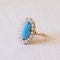 18k Gold Turquoise and Beaded Ring, 1930s 6