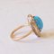 18k Gold Turquoise and Beaded Ring, 1930s 5