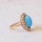 18k Gold Turquoise and Beaded Ring, 1930s, Image 4