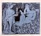 Dopo Pablo Picasso, Due donne, 1959, Linoleografia, Immagine 1