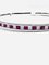 18ct White Gold Diamond & Ruby Bangle, Image 4