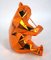 Orange Edition Panda Spirit Skulptur von Richard Orlinski 3