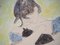 Alain Bonnefoit, Girl with a Cat, 1993, Original Lithograph 3