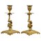 French Bronze Candlesticks with Dolphin Figures, Set of 2 1
