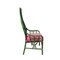 Mesa de comedor y sillas vintage de bambú verde y rosa, años 70. Juego de 5, Imagen 6