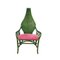 Vintage Green & Pink Bamboo Dining Table & Chairs, 1970s, Set of 5 7