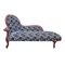 Chaise Longue Victorienne en Tissu d'Ameublement Neuf 2