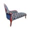 Chaise longue victoriana con tapicería nueva, Imagen 4