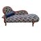 Chaise Longue Victorienne en Tissu d'Ameublement Neuf 1