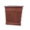 Late Victorian Mahogany Pedestal Desk with Brown Leather Top, Image 5