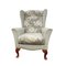 Original Sherborne Fireside Chair in Pastel Green Velvet, Image 1