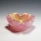 Vintage Murano Art Glass Bowl with Gold Foil, Italy, 1950s 3