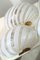Large White Brass Murano Glass Swirl Wall Lamp, Image 2