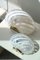 Lámpara de pared en espiral de cristal de Murano blanco, Imagen 5
