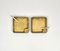 Square Solid Brass Ashtrays, Italy, 1960s, Set of 2 9