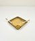 Square Solid Brass Ashtrays, Italy, 1960s, Set of 2, Image 11
