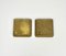 Square Solid Brass Ashtrays, Italy, 1960s, Set of 2 15