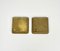 Square Solid Brass Ashtrays, Italy, 1960s, Set of 2, Image 15