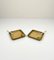 Square Solid Brass Ashtrays, Italy, 1960s, Set of 2 7
