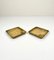 Square Solid Brass Ashtrays, Italy, 1960s, Set of 2 6