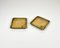 Square Solid Brass Ashtrays, Italy, 1960s, Set of 2, Image 4