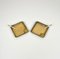 Square Solid Brass Ashtrays, Italy, 1960s, Set of 2 8