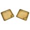 Square Solid Brass Ashtrays, Italy, 1960s, Set of 2 3