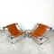 Mid-Century Modern Chrome and Leather Armchairs, Italy, 1970s, Set of 2 6
