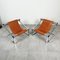 Mid-Century Modern Chrome and Leather Armchairs, Italy, 1970s, Set of 2 8