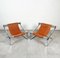 Mid-Century Modern Chrome and Leather Armchairs, Italy, 1970s, Set of 2 2