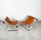 Mid-Century Modern Chrome and Leather Armchairs, Italy, 1970s, Set of 2, Image 5