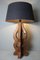 Brutalist Solid Oak Table Lamp 2