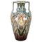 Jugendstil Majolica Vase von Gerbing & Stephan, Bohemia, 1910er 1