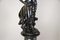 Art Nouveau Figurative Ceramic Statue on Column, France, 1900s, Set of 2 5