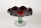 Centro de mesa de cristal de Murano con cuenco rojo oscuro, años 70, Imagen 8